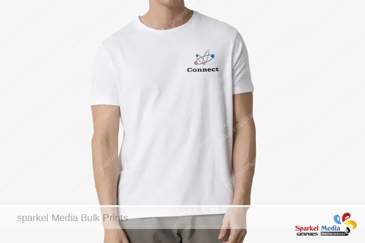 Home 40 Customized White Round Neck T-shirts